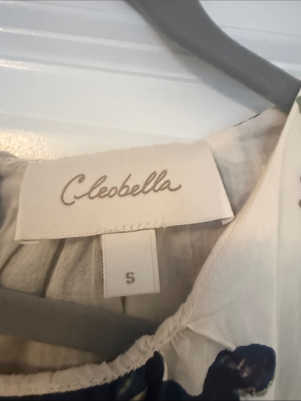 Cleobella Cream Maxi Dress with Navy & Pink Floral Print - Picture 3 of 8
